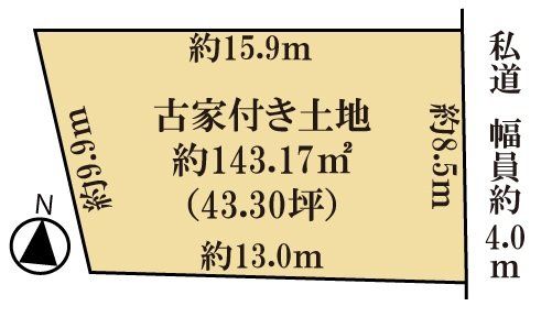 �ޗǌ��ޗǎs�w����������1���ڂ̓y�n�̋��}