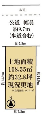 �ޗǌ��ޗǎs���厛�ԓc��1���ڂ̓y�n�̋��}