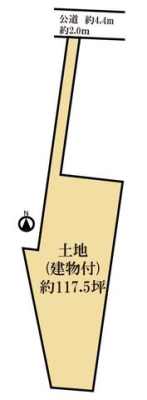 �ޗǌ����S�c���{���厚��� �̓y�n�̊Ԏ��}�i��N)