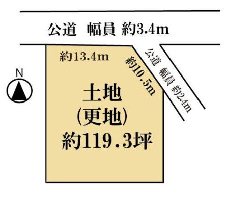 �ޗǌ��k����S�L�˒��厚���� �̓y�n�̊Ԏ��}